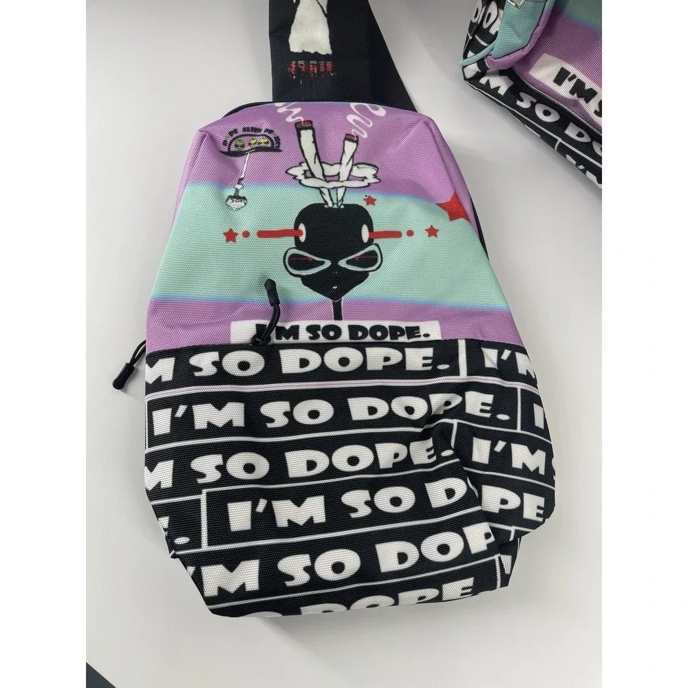 Weedhead‎ PNK I'm So Dope Diaper Bag Backpack & Sling Bag NWOT Rare Set